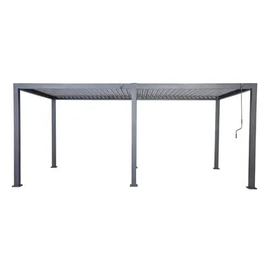 Pergola Bioclimatique Autoportante Aluminium Acier 6x3m Anthracite