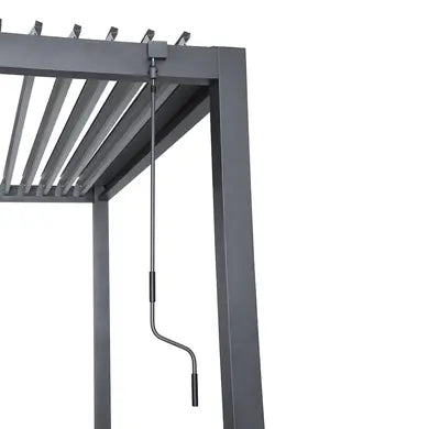 Pergola Bioclimatique Autoportante Aluminium Acier 6x3m Anthracite