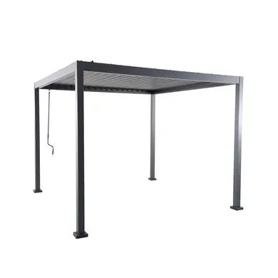 OOGarden Pergola Bioclimatique Autoportante Acier 3x3 m Anthracite
