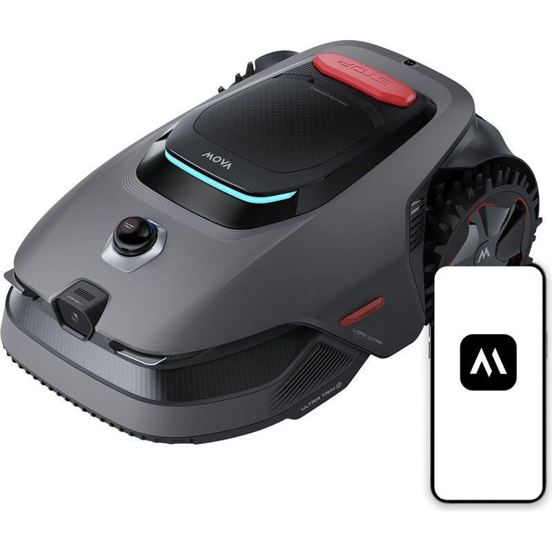 MOVA LiDAX Ultra 1200 – Robot tondeuse LiDAR 3D 360° IA, cartographie auto, coupe bordures