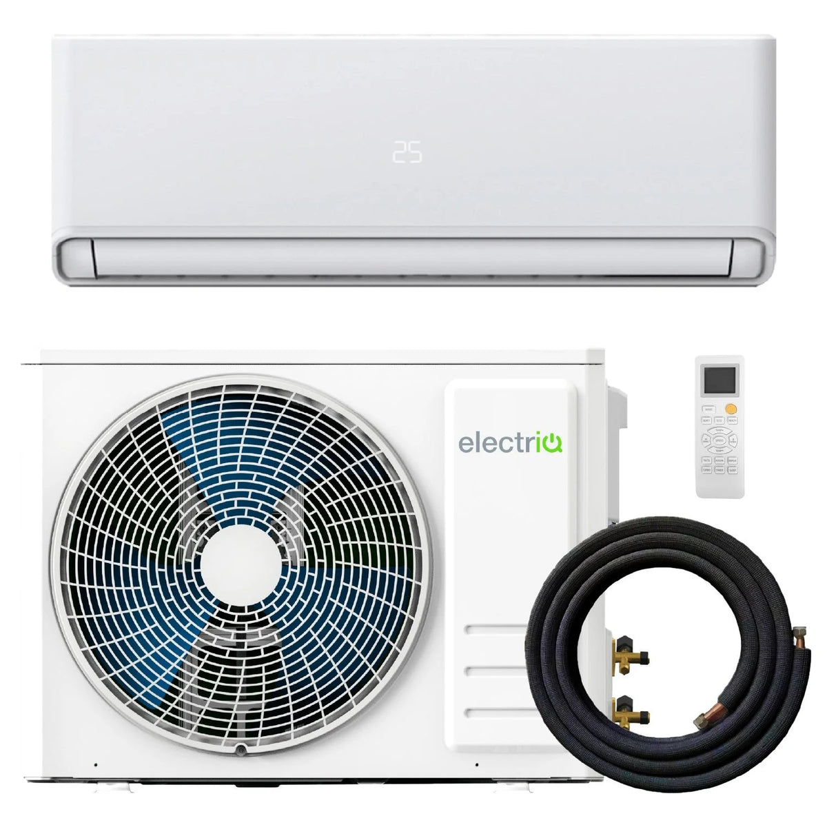 electriQ Climatiseur Split Easy-Fit 12000 BTU Pompe à Chaleur eIQ-12WMINV