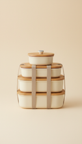 Crème Ceramic Lunch Box Set