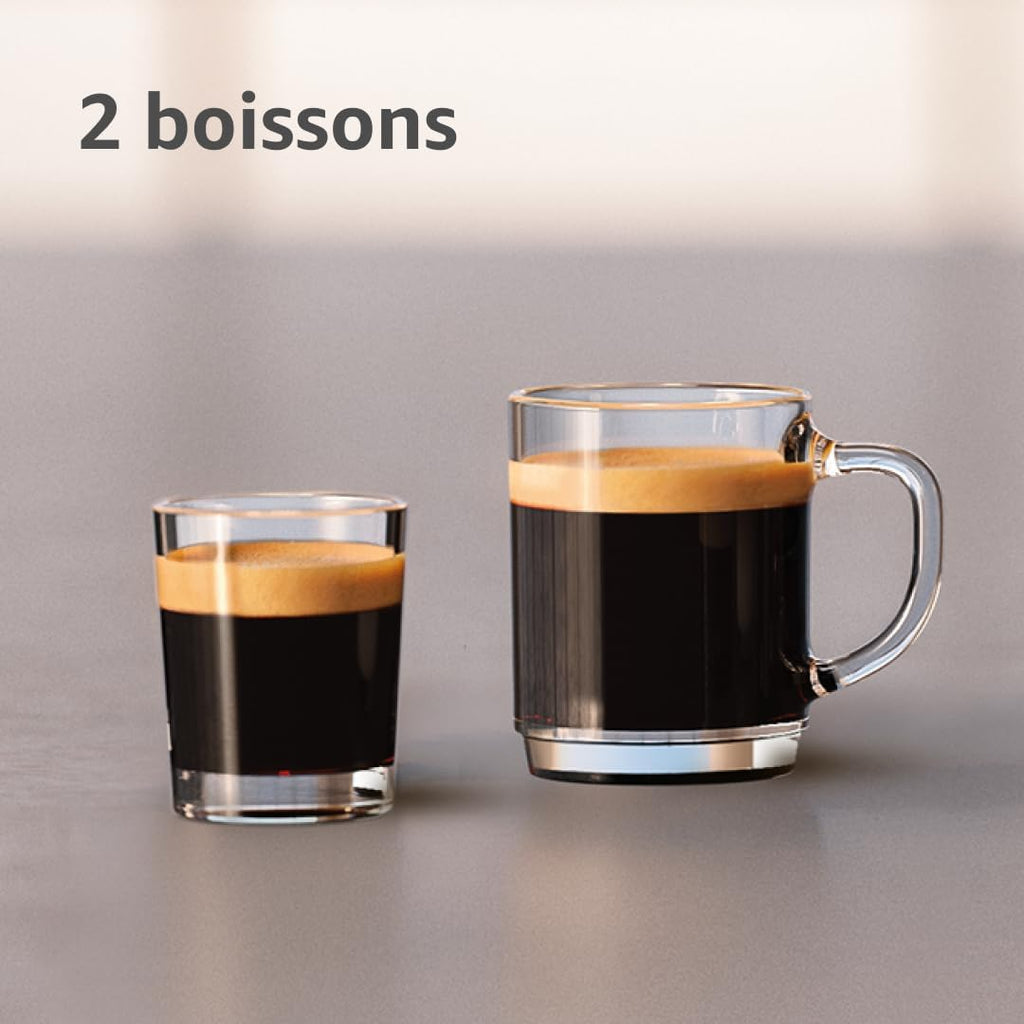 Philips Série 2200 Machine Expresso Broyeur 2 Boissons Mousseur à Lait Noir Mat EP2220/10