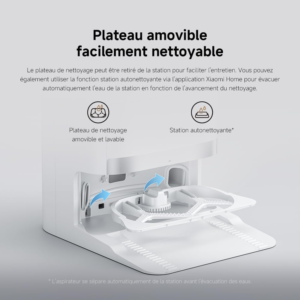 Xiaomi X20+ Aspirateur Robot Laveur 6000 Pa Navigation LDS Auto-nettoyage Séchage Vidage Automatique