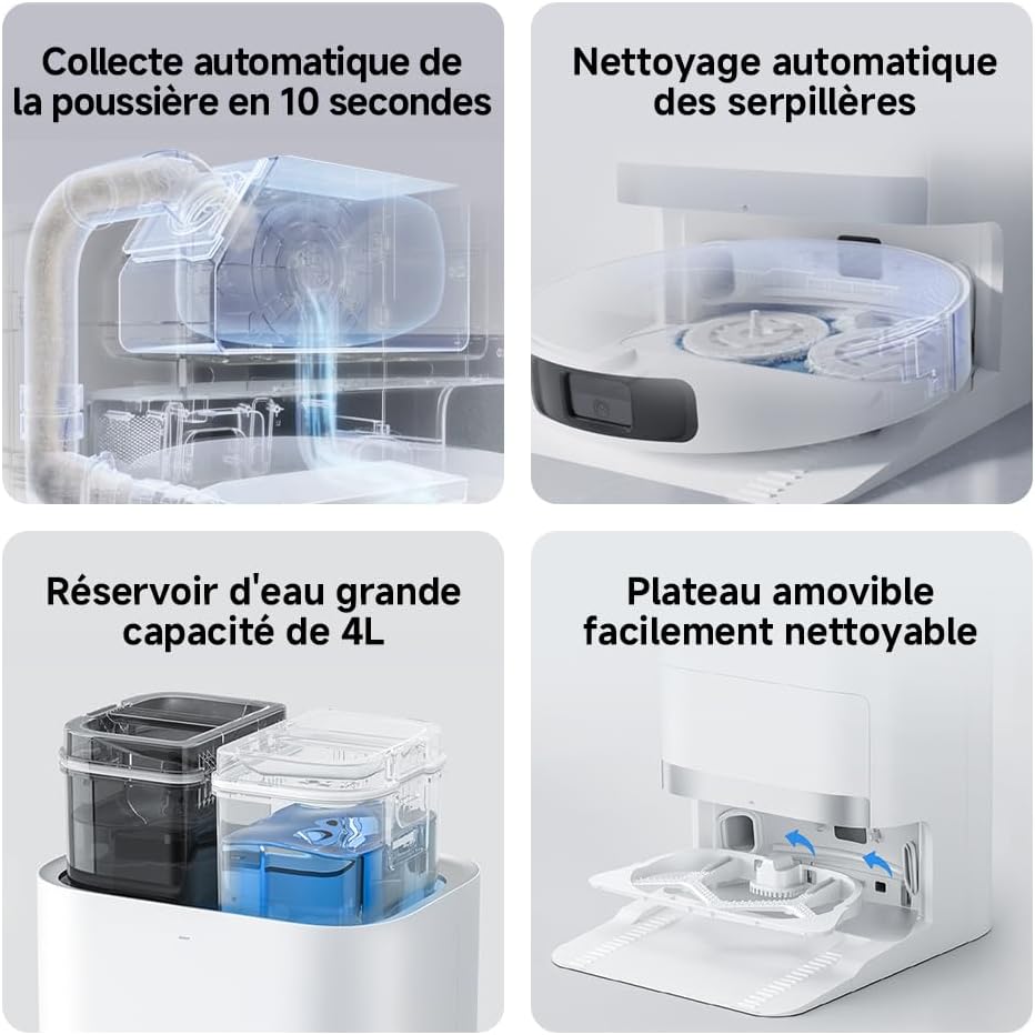 Xiaomi X20+ Aspirateur Robot Laveur 6000 Pa Navigation LDS Auto-nettoyage Séchage Vidage Automatique