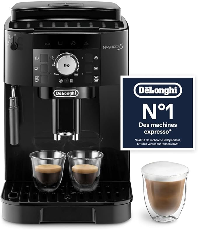 De’Longhi Magnifica S Machine Expresso Broyeur Mousseur Lait Manuel Noir ECAM11.112.B