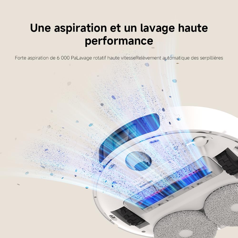 Xiaomi X20+ Aspirateur Robot Laveur 6000 Pa Navigation LDS Auto-nettoyage Séchage Vidage Automatique