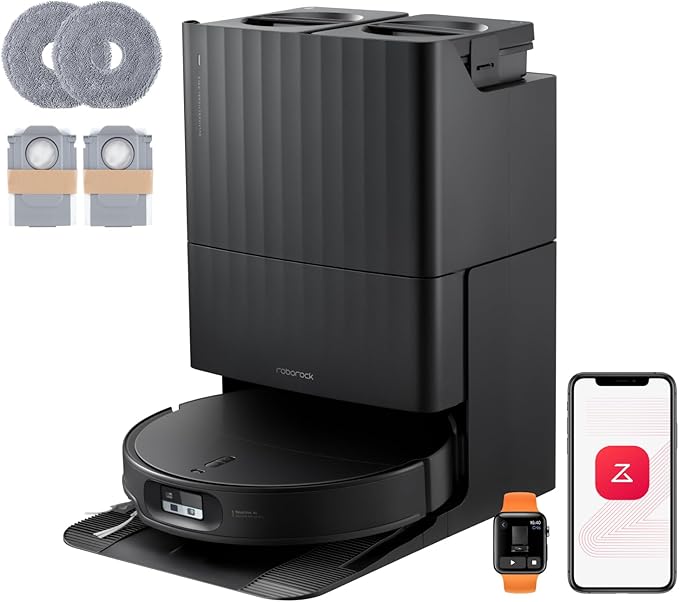 Roborock Qrevo Edge 2 Set Robot Aspirateur Laveur 25 000 Pa 7,98 cm