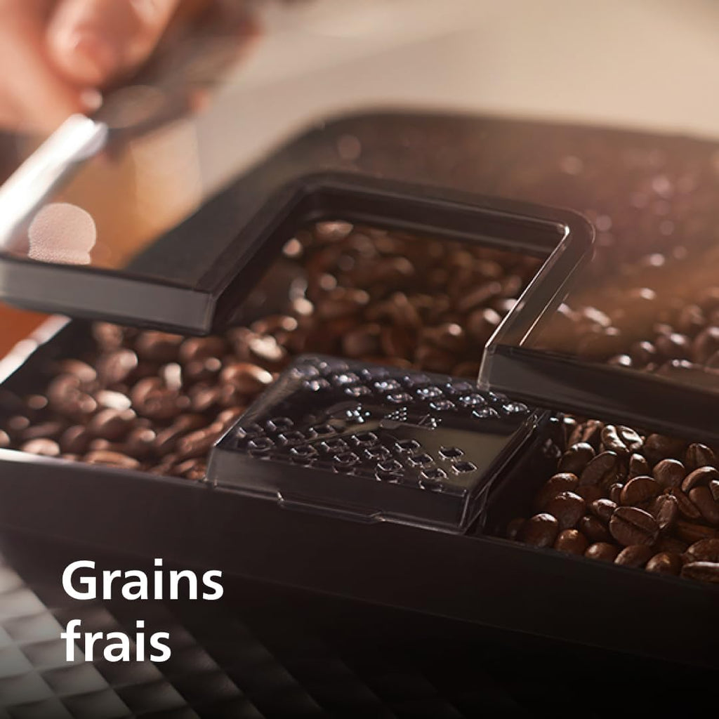 Philips Série 2200 Machine Expresso Broyeur 2 Boissons Mousseur à Lait Noir Mat EP2220/10