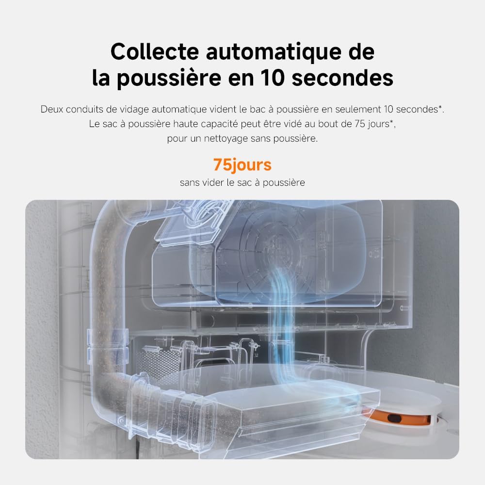 Xiaomi X20+ Aspirateur Robot Laveur 6000 Pa Navigation LDS Auto-nettoyage Séchage Vidage Automatique
