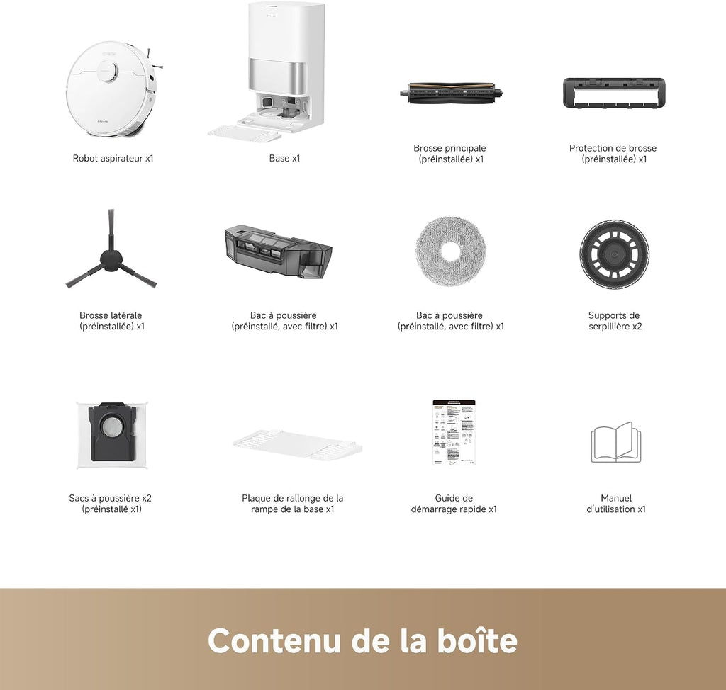 DREAME L40 Ultra A Robot Vacuum Cleaner and Washer with Automatic Dust Dump and Dual Tangle Free System, 24,000 Pa Suction, 10.5mm Mop Lift, Multi-Function Base, Nett