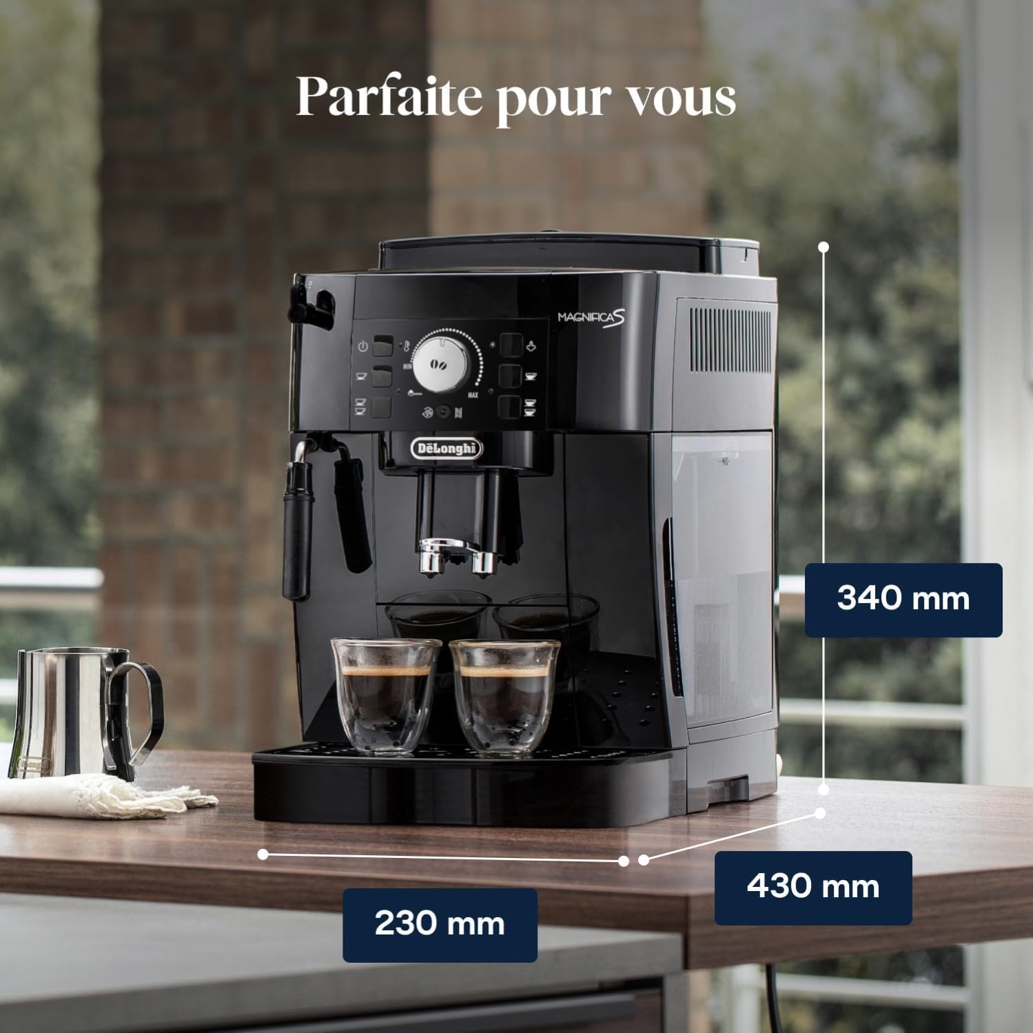 De’Longhi Magnifica S Machine Expresso Broyeur Mousseur Lait Manuel Noir ECAM11.112.B