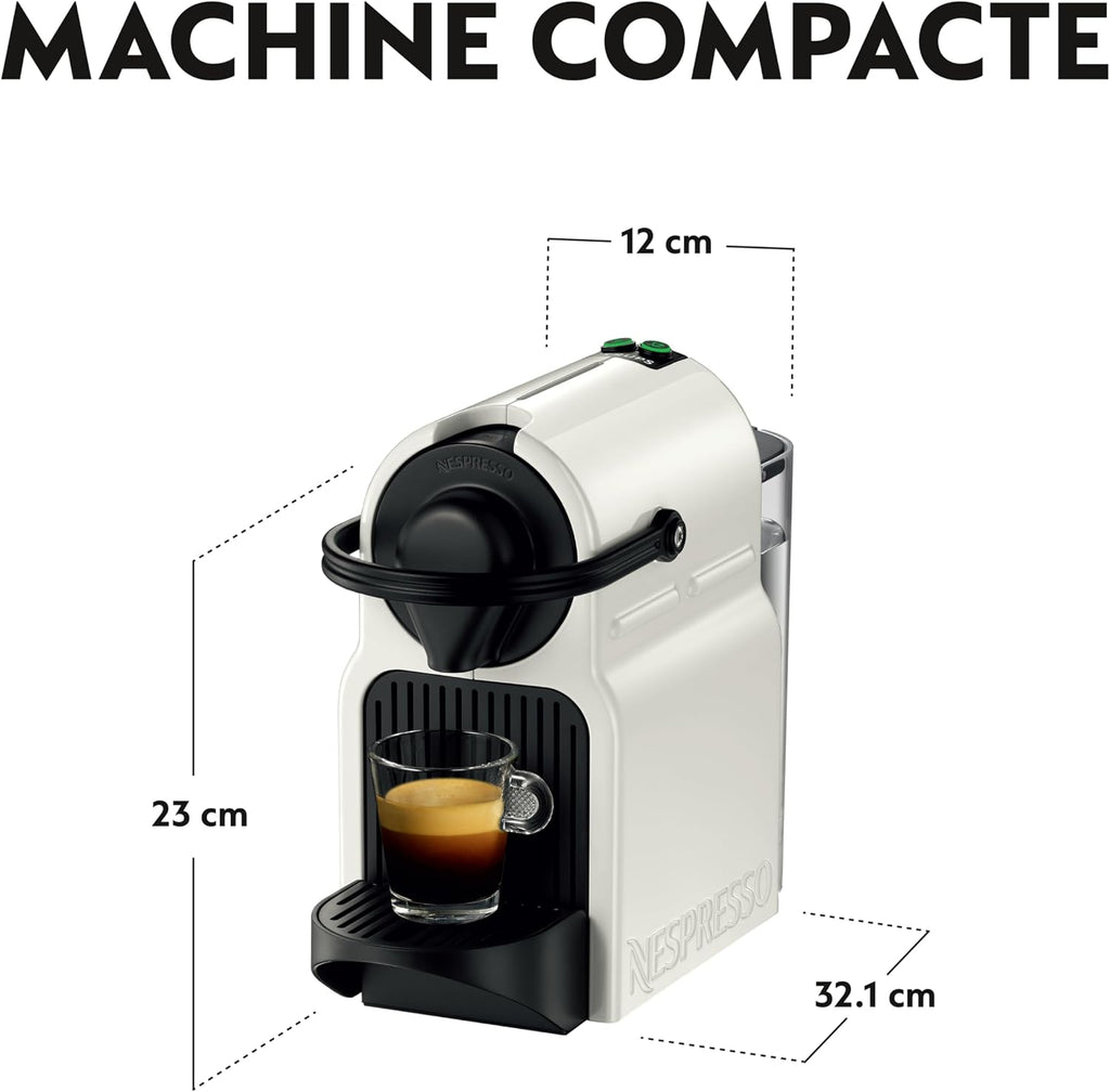 Nespresso Krups Inissia Machine à Café Capsules 19 Bars Compacte Blanche YY1530FD