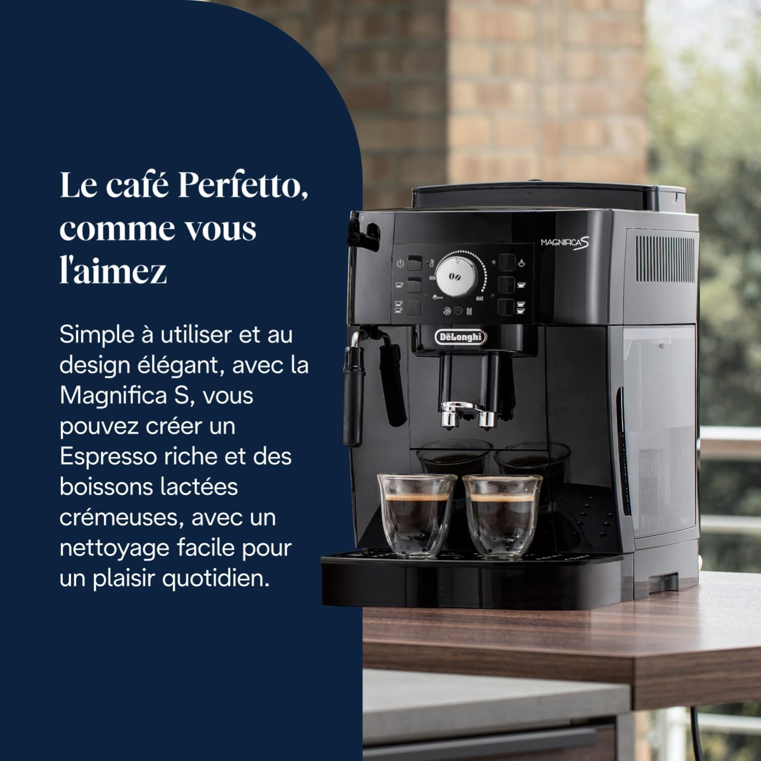 De’Longhi Magnifica S Machine Expresso Broyeur Mousseur Lait Manuel Noir ECAM11.112.B