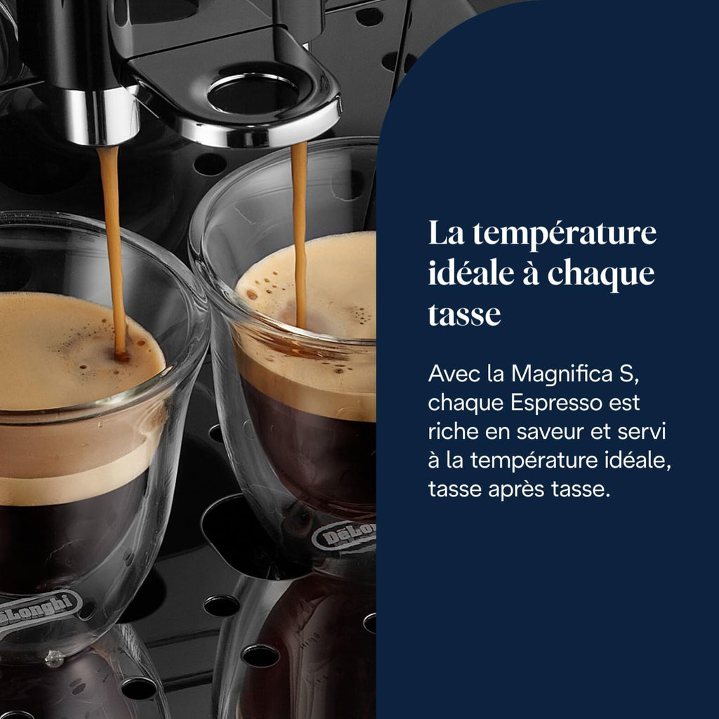 De’Longhi Magnifica S Machine Expresso Broyeur Mousseur Lait Manuel Noir ECAM11.112.B