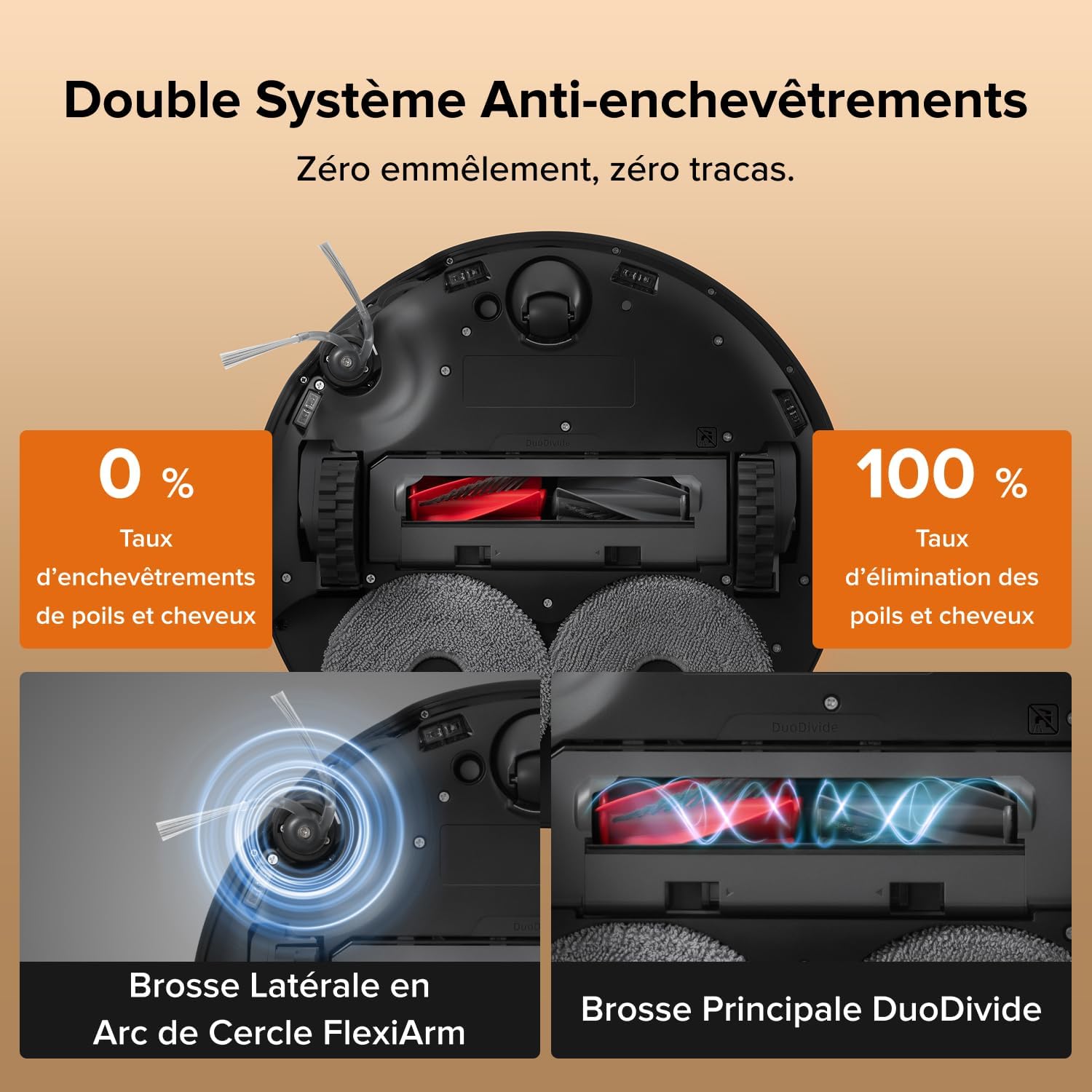 Roborock Qrevo Edge 2 Set Robot Aspirateur Laveur 25 000 Pa 7,98 cm