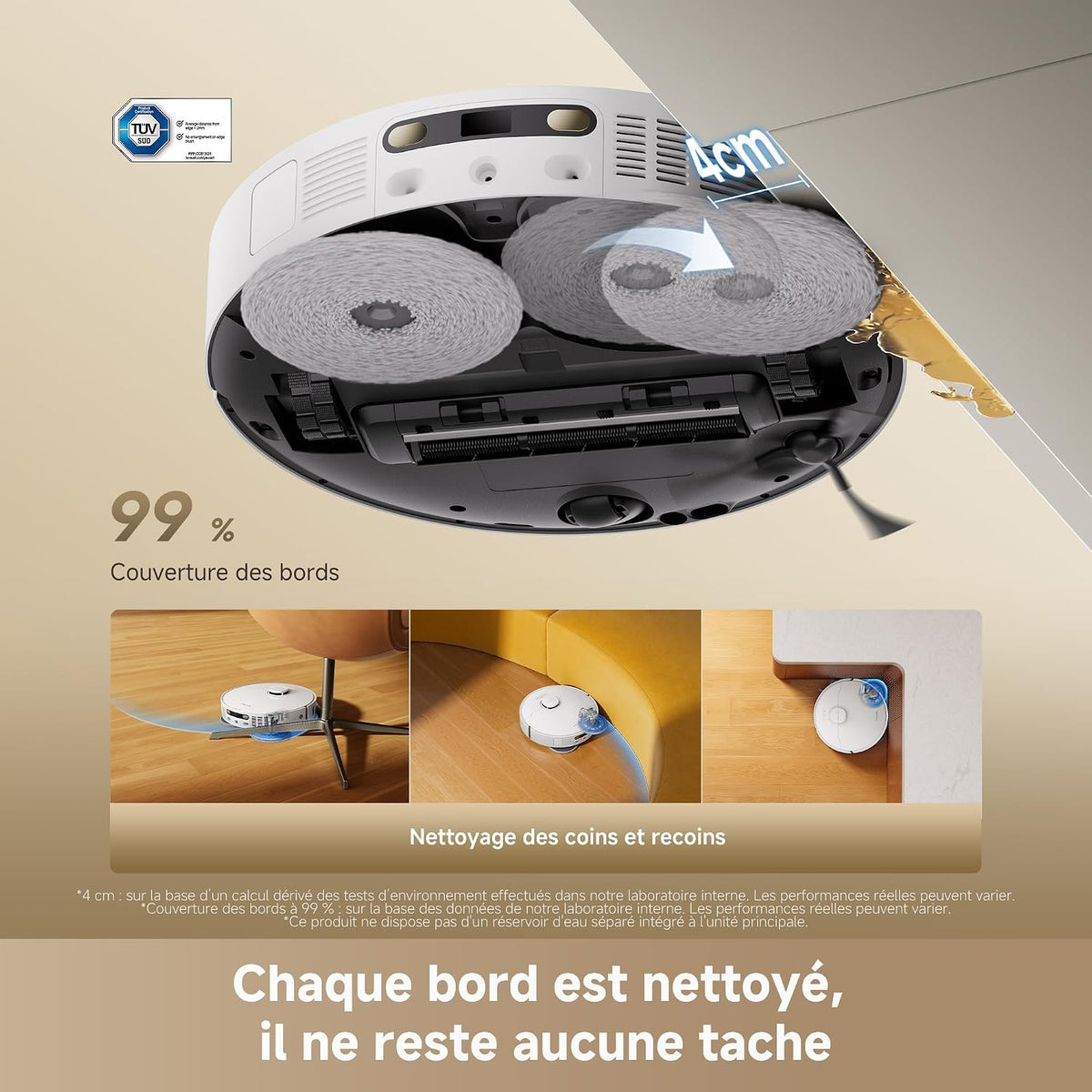 DREAME L40 Ultra A Robot Vacuum Cleaner and Washer with Automatic Dust Dump and Dual Tangle Free System, 24,000 Pa Suction, 10.5mm Mop Lift, Multi-Function Base, Nett
