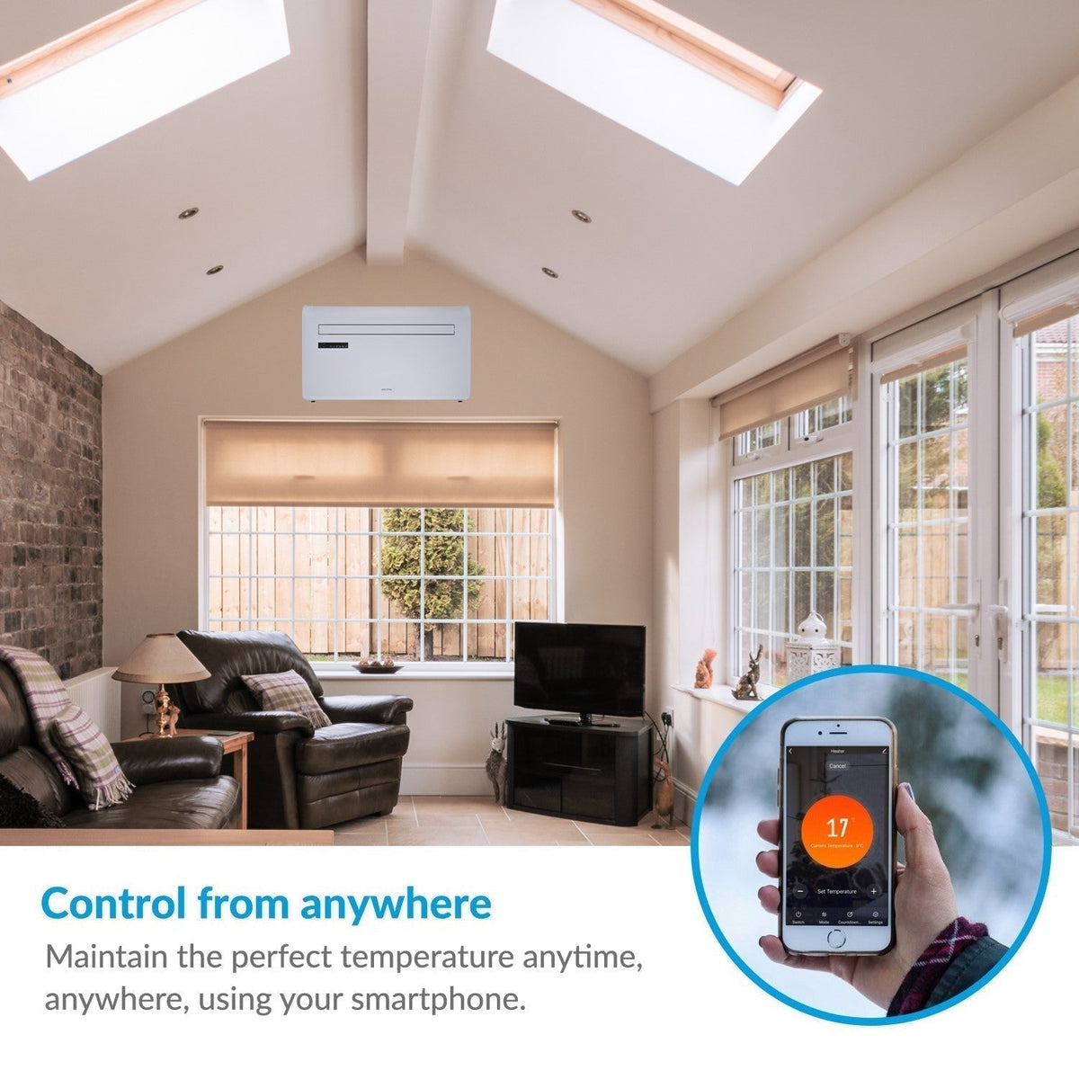 electriQ Climatiseur Intelligent 10 000 BTU Pompe à Chaleur iQool-SMART12HP