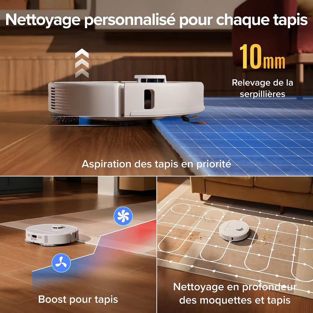 Roborock Qrevo S Pro Robot Aspirateur Laveur 18500 Pa Autonettoyant