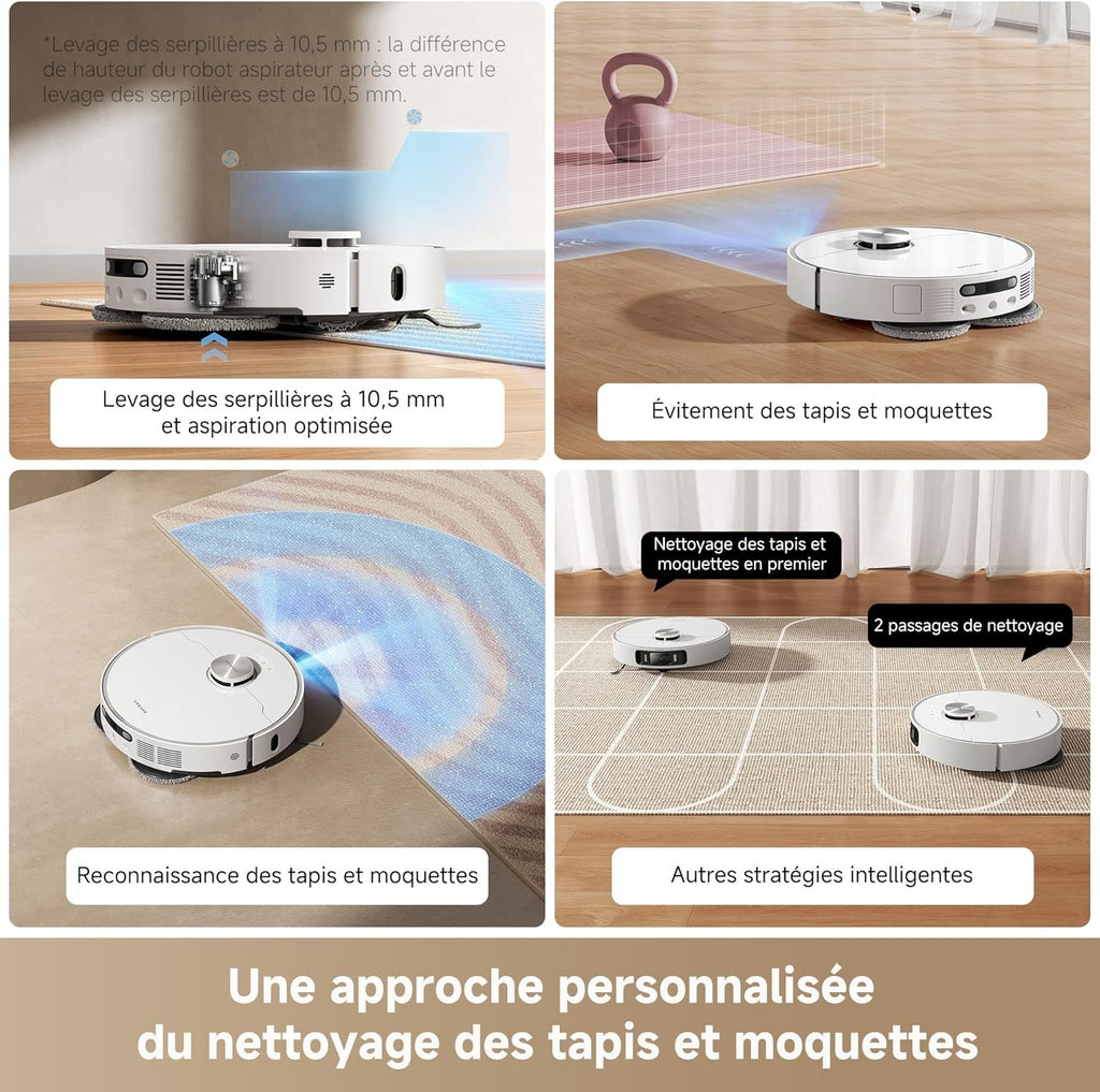 Dreame L40 Ultra AE Robot Aspirateur Laveur 19 000 Pa Dock Tout-en-1 Vidange Automatique