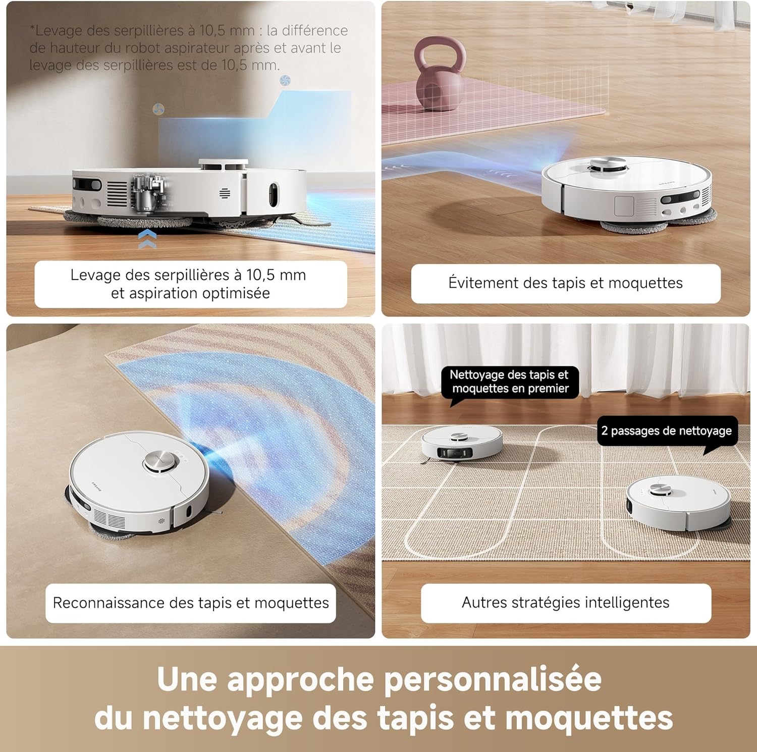Dreame L40 Ultra AE Robot Aspirateur Laveur 19 000 Pa Dock Tout-en-1 Vidange Automatique