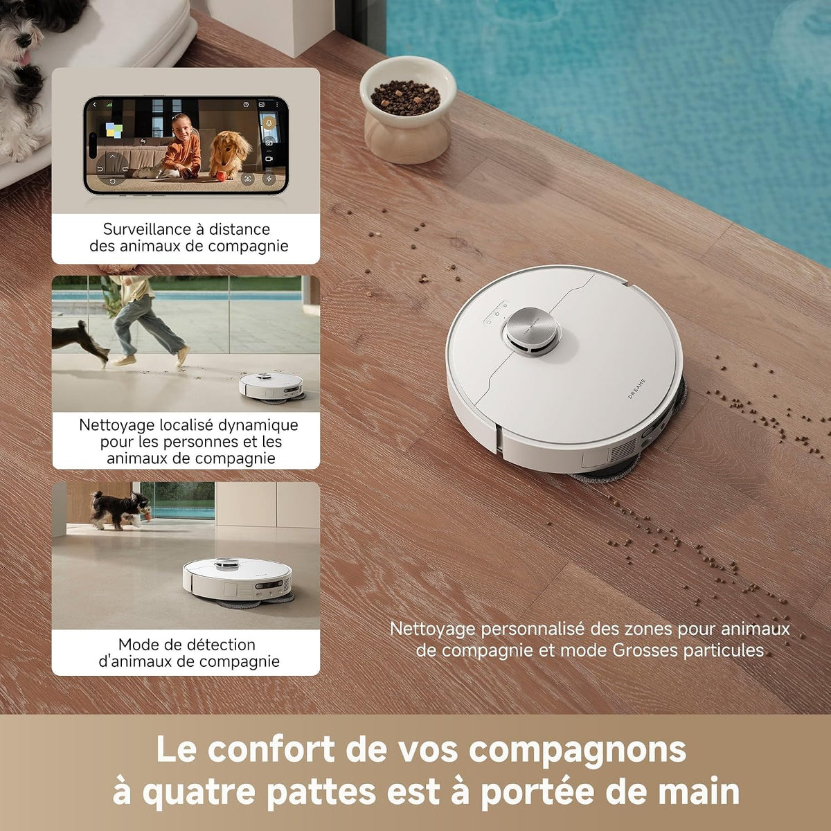 Dreame L40 Ultra AE Robot Aspirateur Laveur 19 000 Pa Dock Tout-en-1 Vidange Automatique