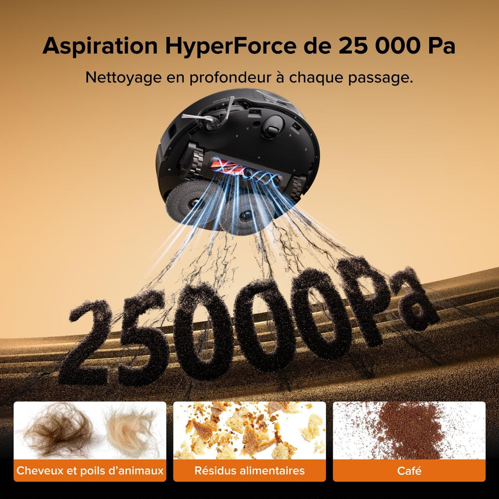 Roborock Qrevo Edge 2 Set Robot Aspirateur Laveur 25 000 Pa 7,98 cm