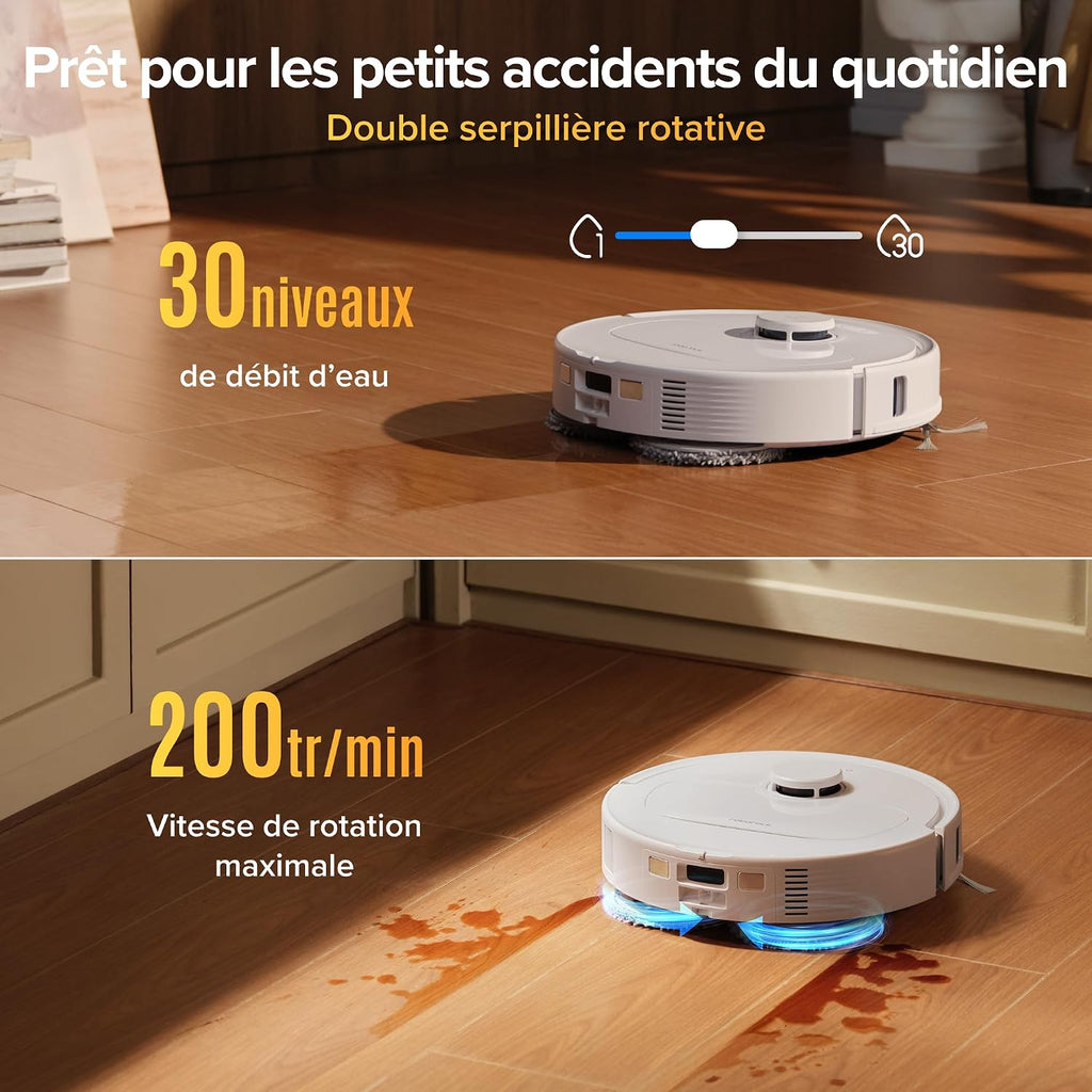 Roborock Qrevo S Pro Robot Aspirateur Laveur 18500 Pa Autonettoyant