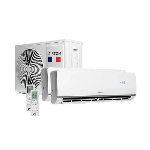 Airton Climatiseur Réversible Bisplit Pompe à Chaleur Air Air 2 Unités 70 m² WiFi Blanc 409913