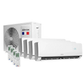 Airton Climatiseur Réversible Quadrisplit Pompe à Chaleur Air Air 4 Unités 100 m² WiFi Blanc 409941