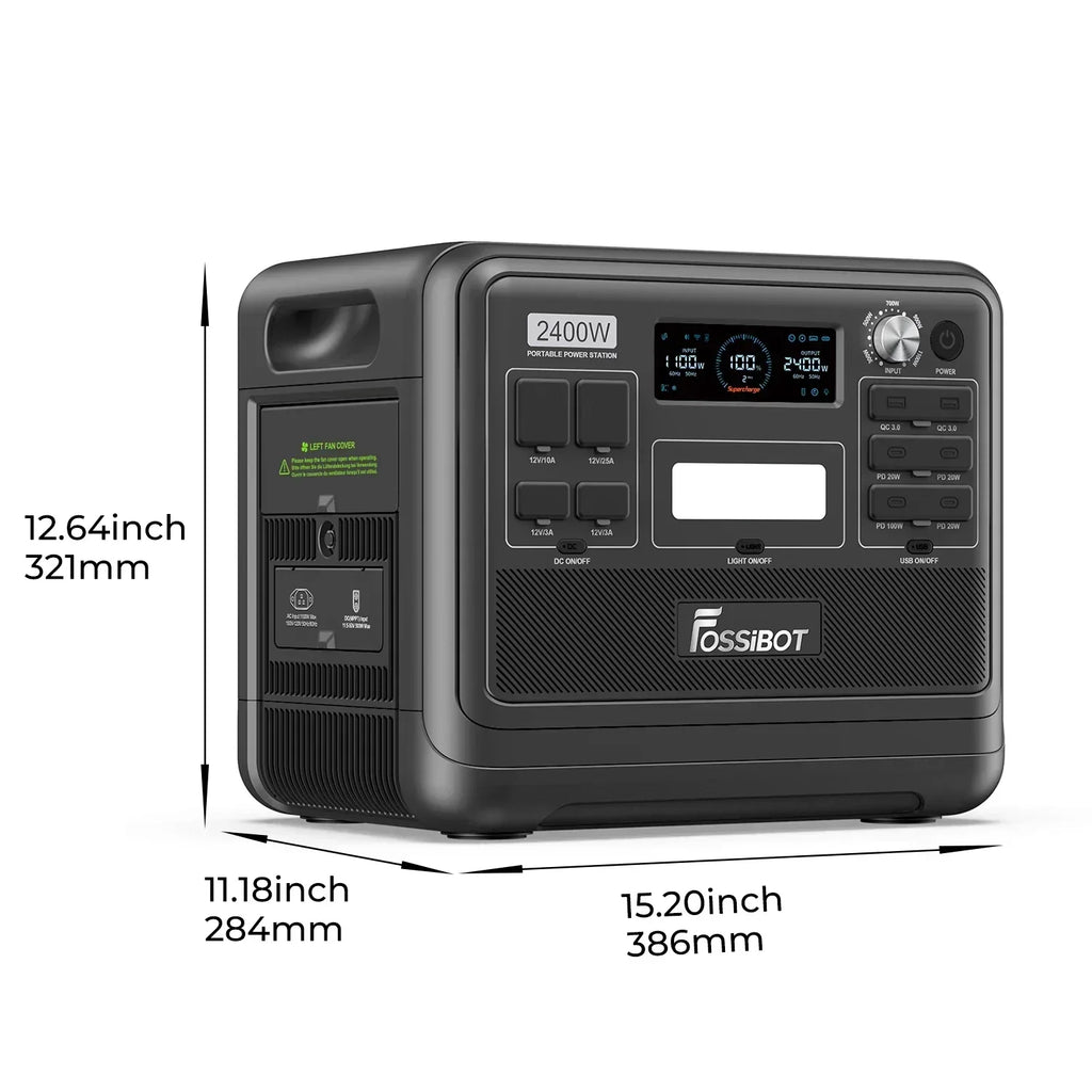 FOSSiBOT F2400 Station Électrique Portable 2048 Wh 2400 W