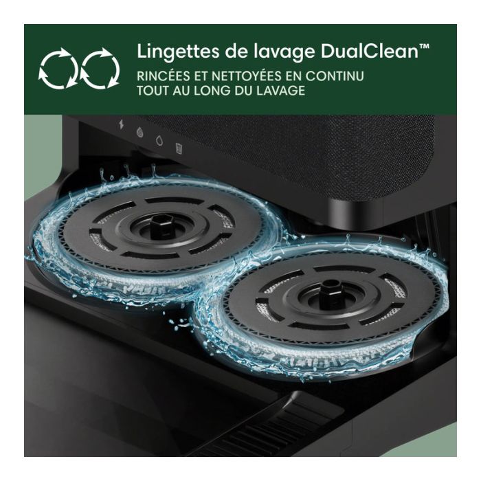 IROBOT Roomba Plus 405 Combo Aspirateur Robot Laveur Noir