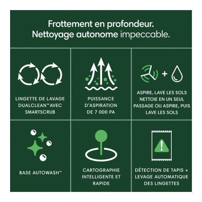 IROBOT Roomba Plus 405 Combo Aspirateur Robot Laveur Noir