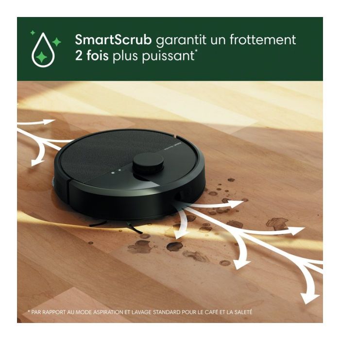 IROBOT Roomba Plus 405 Combo Aspirateur Robot Laveur Noir