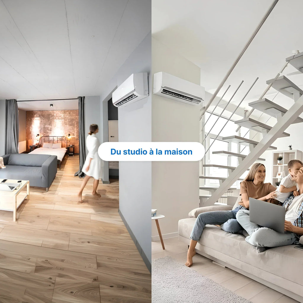 Airton Climatiseur Réversible Quadrisplit Pompe à Chaleur Air Air 4 Unités 100 m² WiFi Blanc 409941