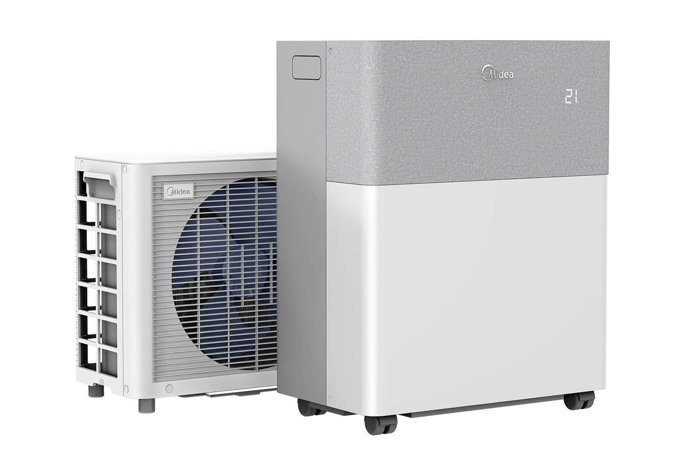 Midea 4048164116478 Climatiseur Split-Système Fenêtre 3500 W 12000 BTU/h Gris Blanc