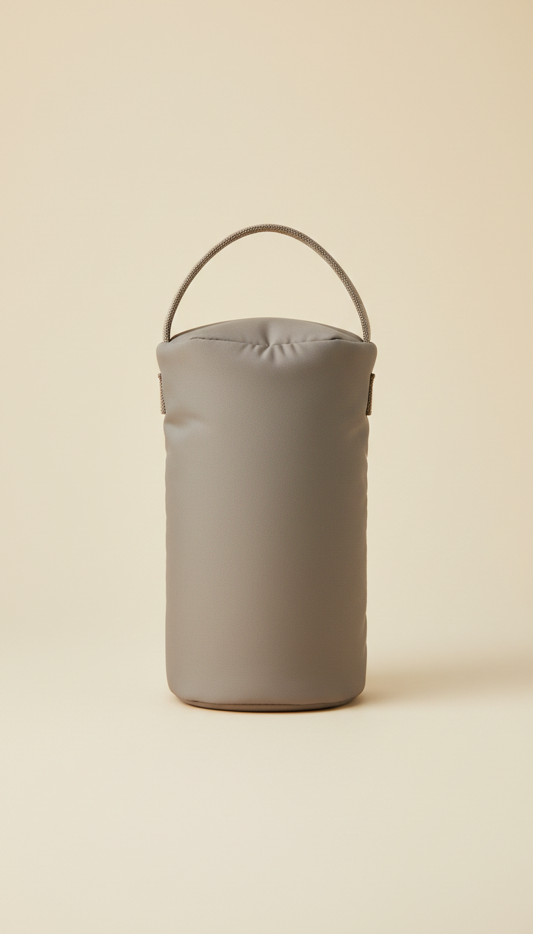 Taupe Gris Insulated Bottle Carrier
