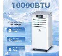 HOMCOM Climatiseur Portable 4-en-1 10 000 BTU 823-026V70