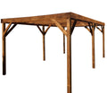 Carport Bois 1 Voiture Autoportant 15m² Marron