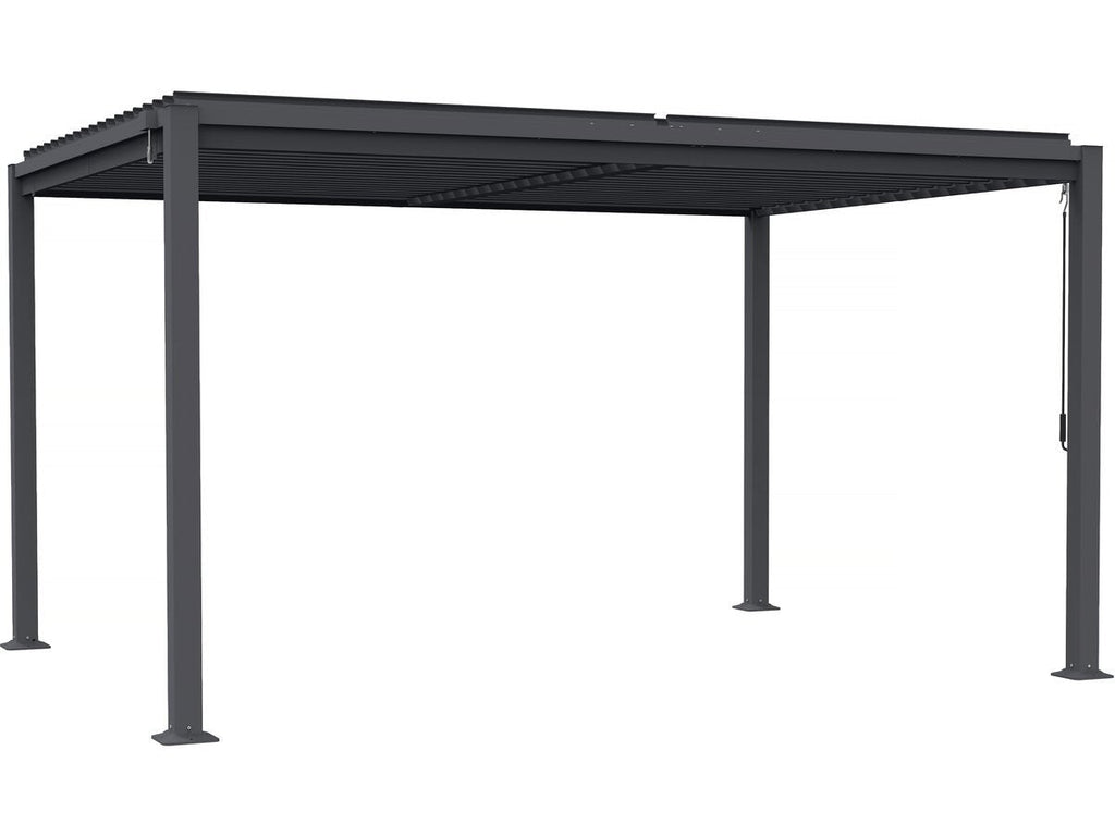 HABITAT ET JARDIN Howard Pergola Bioclimatique Autoportante 3x4m Gris