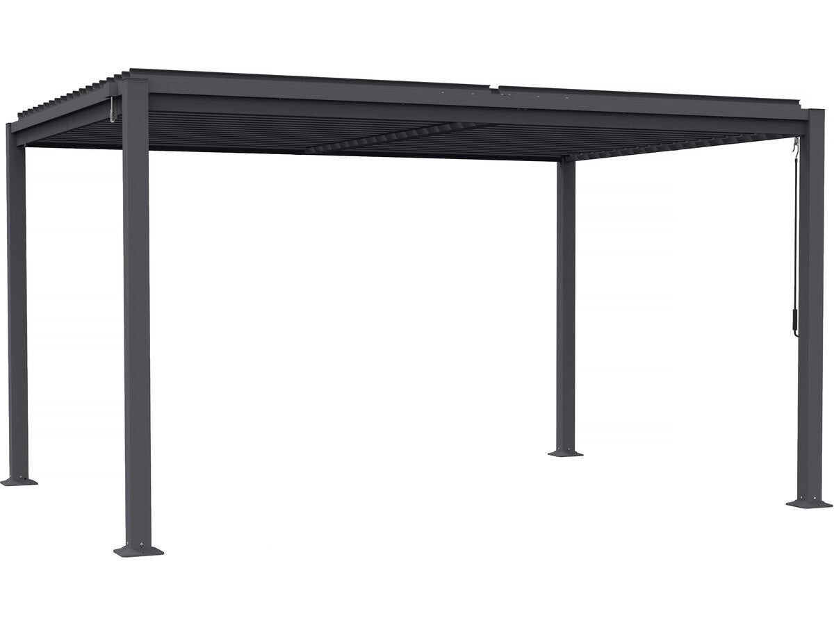 HABITAT ET JARDIN Howard Pergola Bioclimatique Autoportante 3x4m Gris
