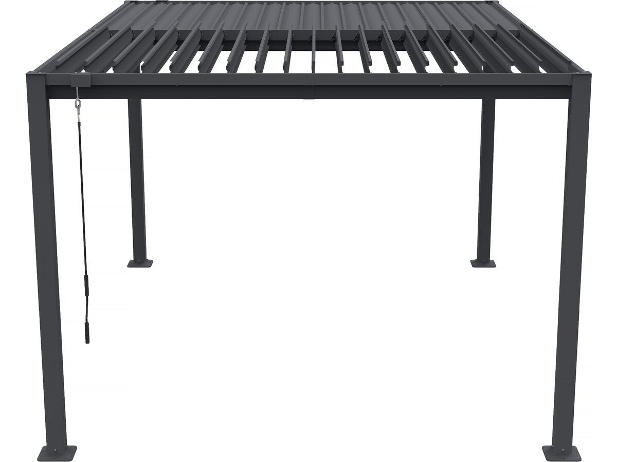 HABITAT ET JARDIN Howard Pergola Bioclimatique Autoportante 3x4m Gris