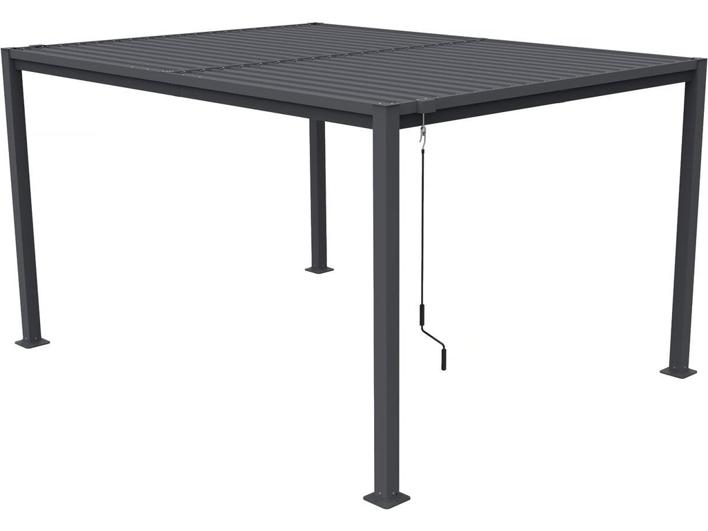 HABITAT ET JARDIN Howard Pergola Bioclimatique Autoportante 3x4m Gris