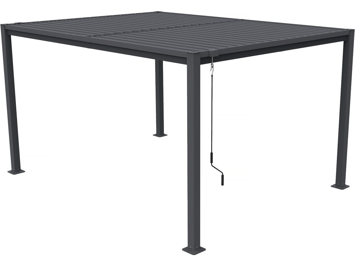HABITAT ET JARDIN Howard Pergola Bioclimatique Autoportante 3x4m Gris