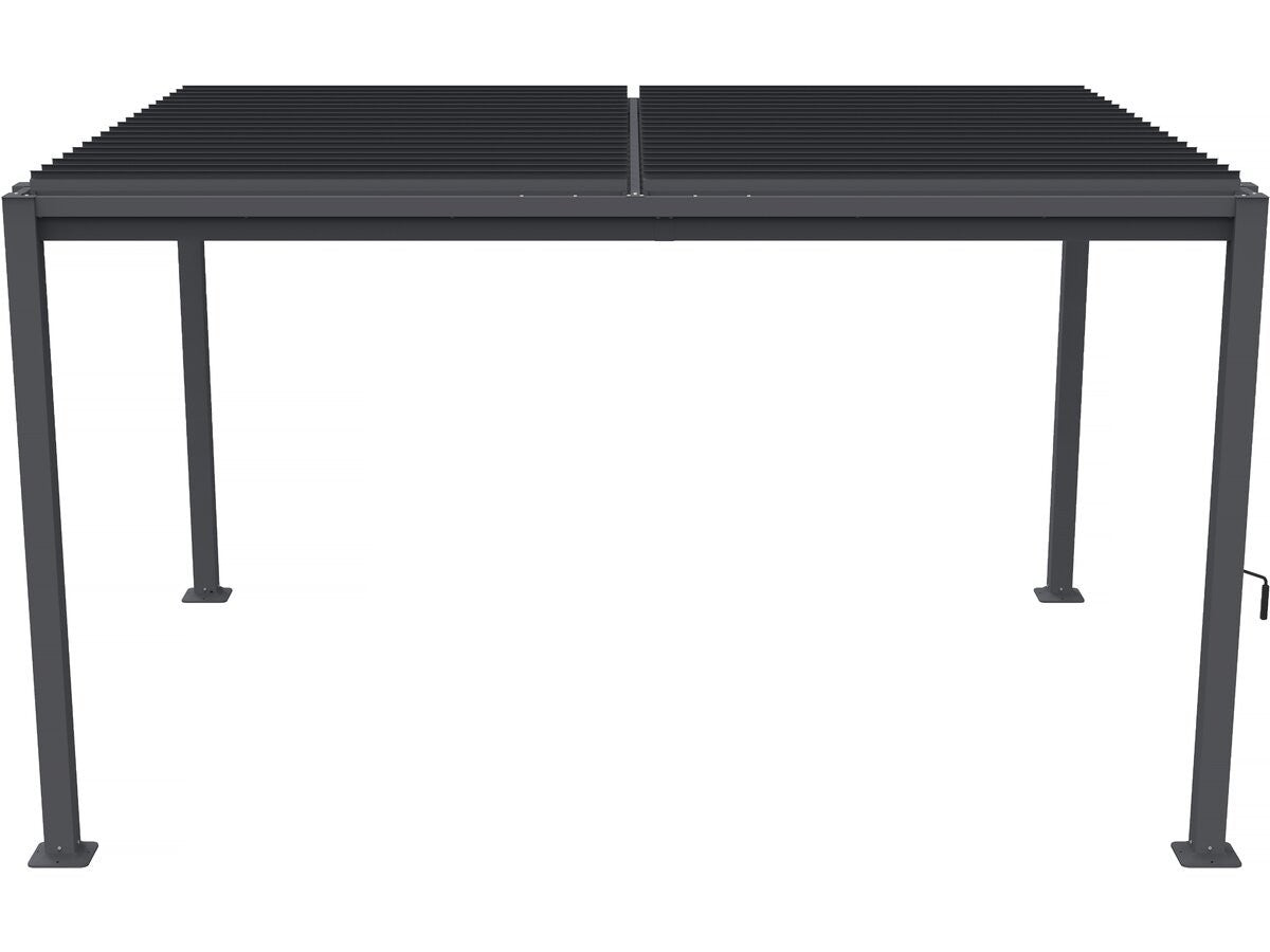 HABITAT ET JARDIN Howard Pergola Bioclimatique Autoportante 3x4m Gris