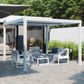 NATERIAL Clima Pergola Bioclimatique Autoportante Aluminium Blanc