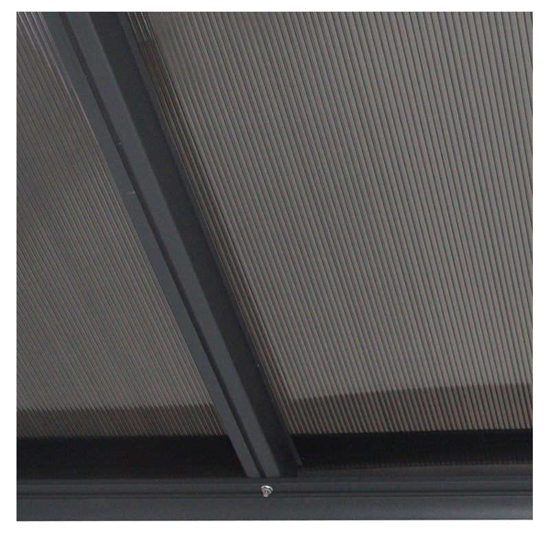 X-Metal Pergola Adossée Ajustable Toit Terrasse Aluminium 3,05x6,18 m Polycarbonate Gris Anthracite