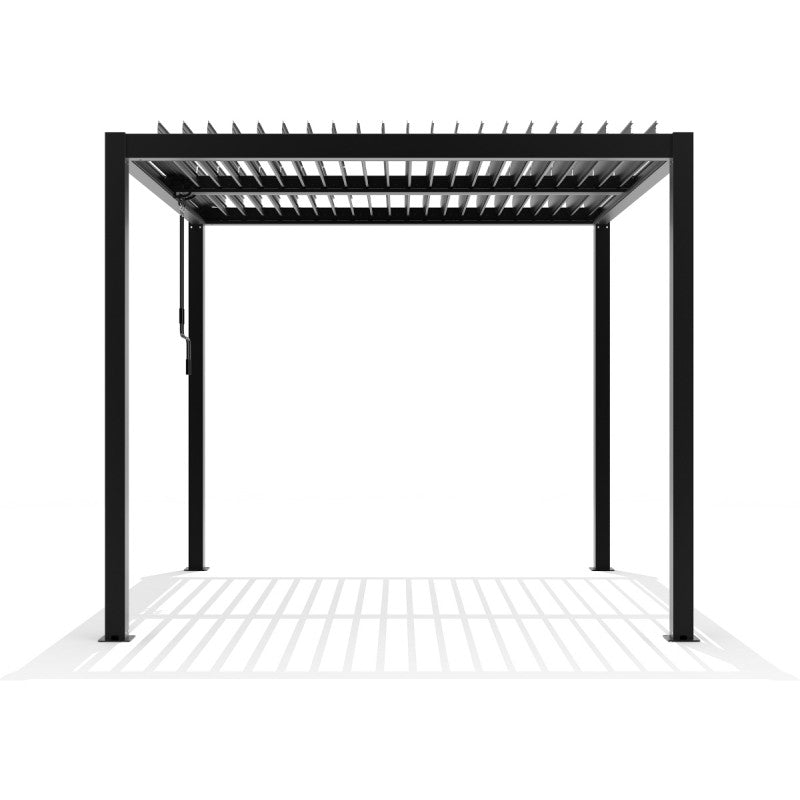 X-Metal Pergola Bioclimatique Autoportante Aluminium Anthracite 3x3 m