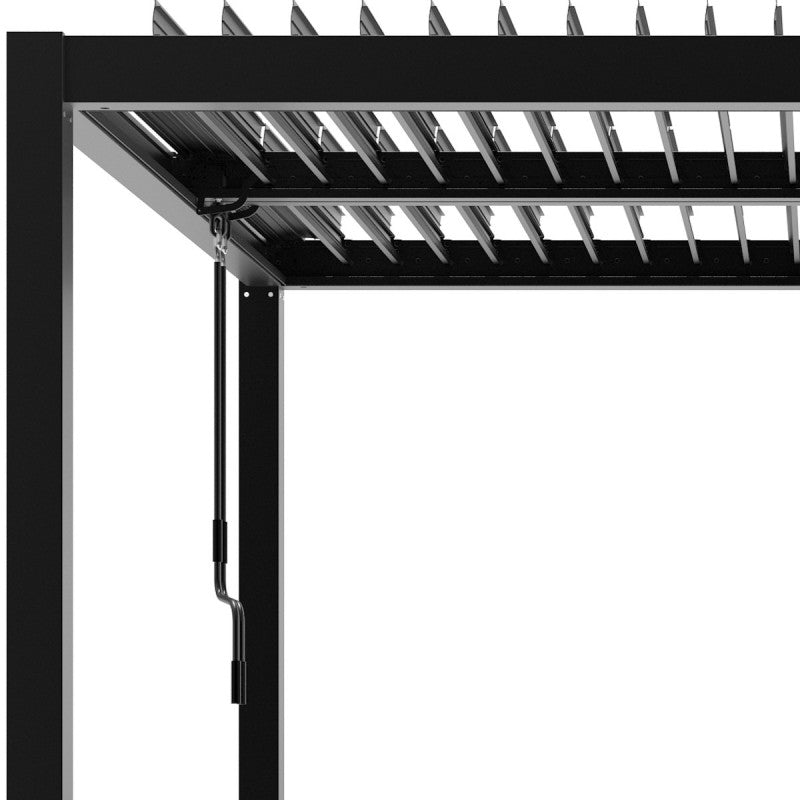 X-Metal Pergola Bioclimatique Autoportante Aluminium Anthracite 3x3 m