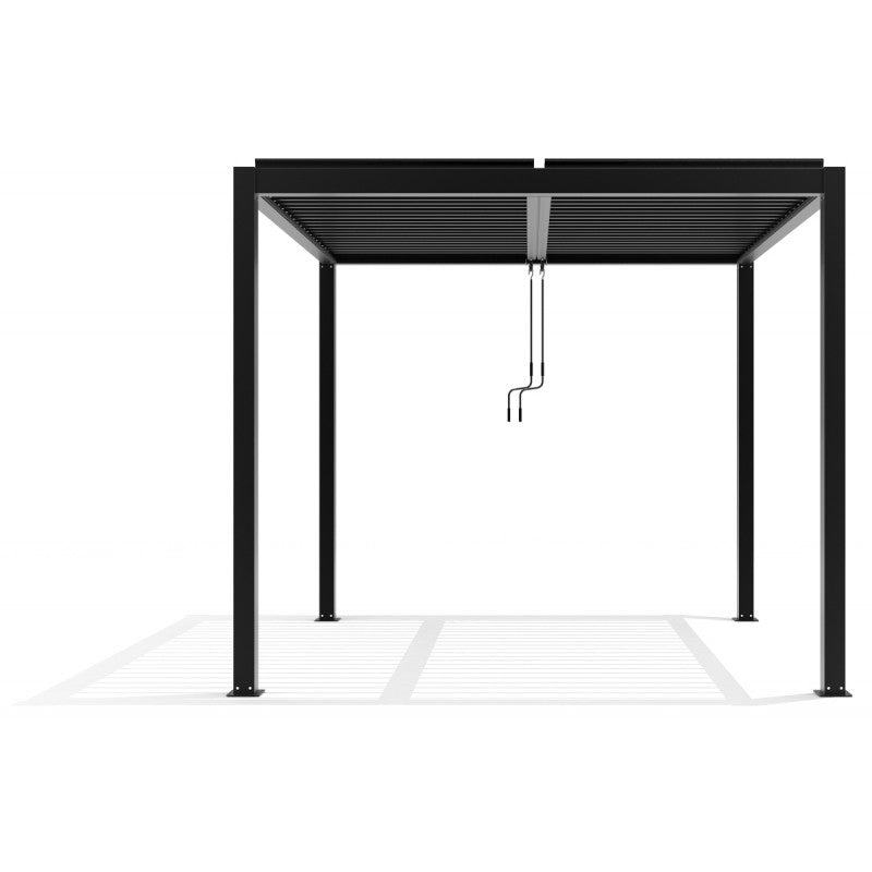 X-Metal Pergola Bioclimatique Autoportante Aluminium Anthracite 3x3 m